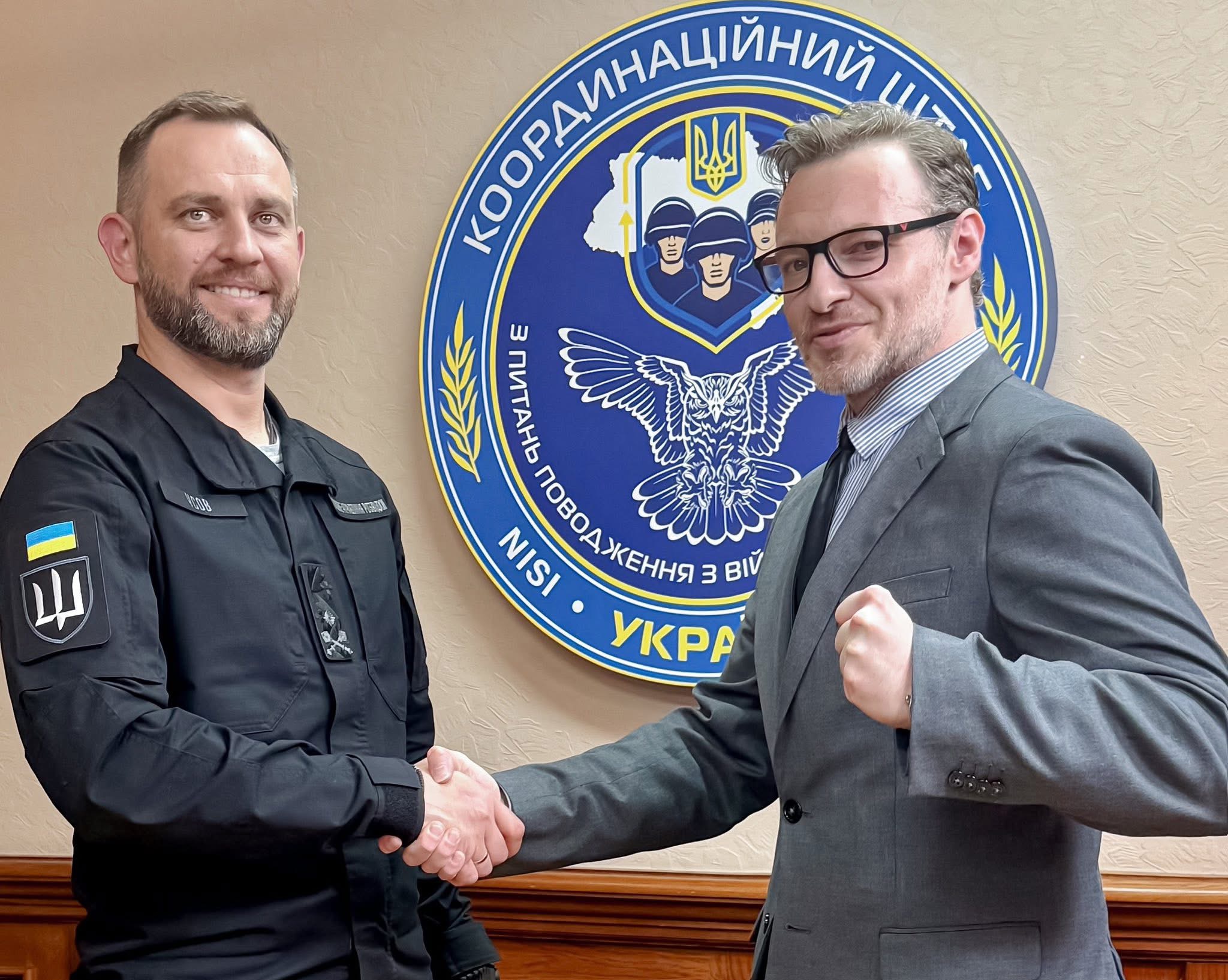 Paul-Michel Manandise avec Andrii Yusov au Coordination Headquarters