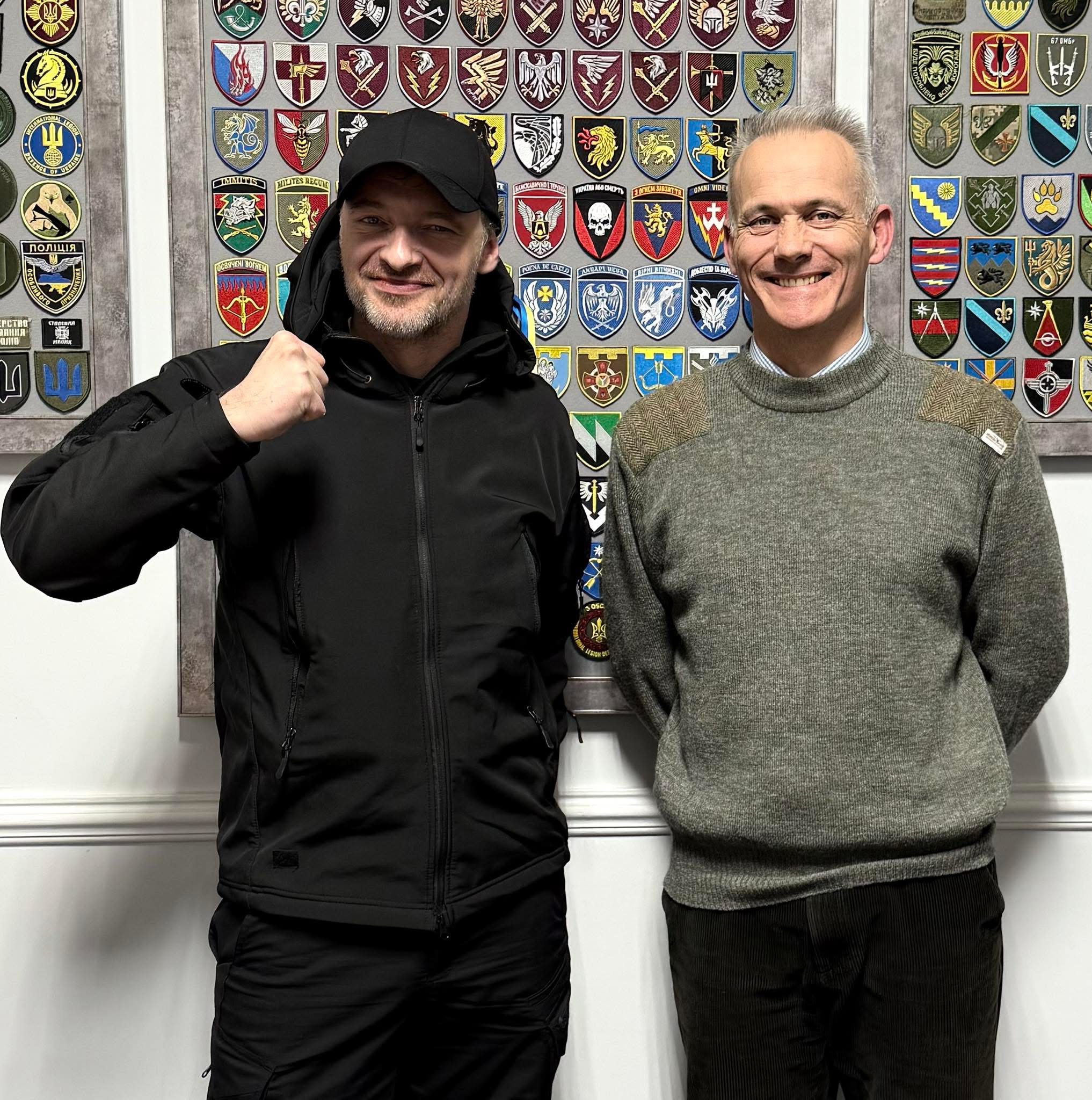 Paul-Michel Manandise avec le général Armel Dirou à Kyiv